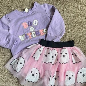 Purple/Pink Ghost Skirt Set